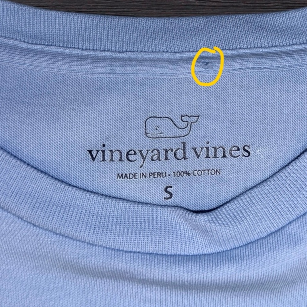 Vineyard Vines C.C. Prep Jeep Back Graphic Long Sleeve Tee Shirt Blue Small - Picture 8 of 9